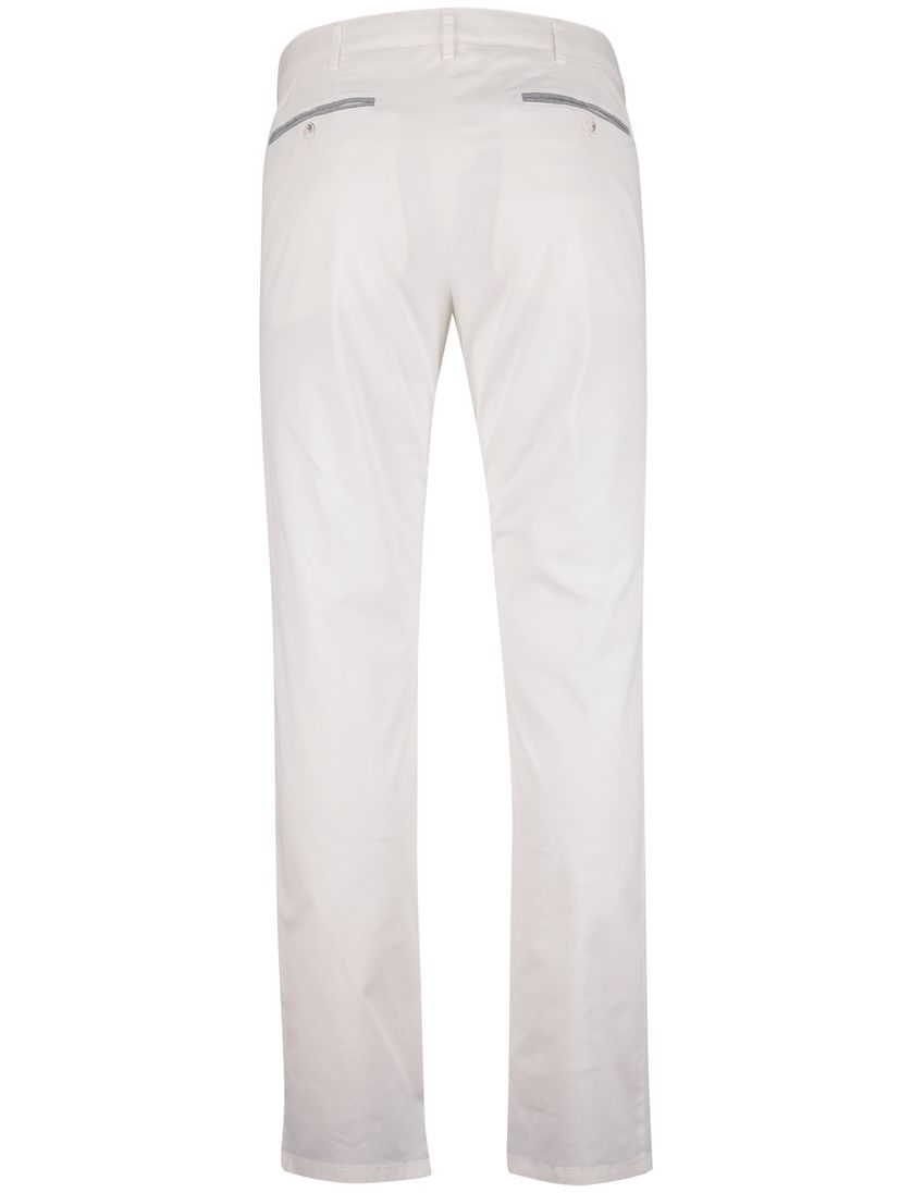 Pantalon flatfront model wit Meyer normale fit