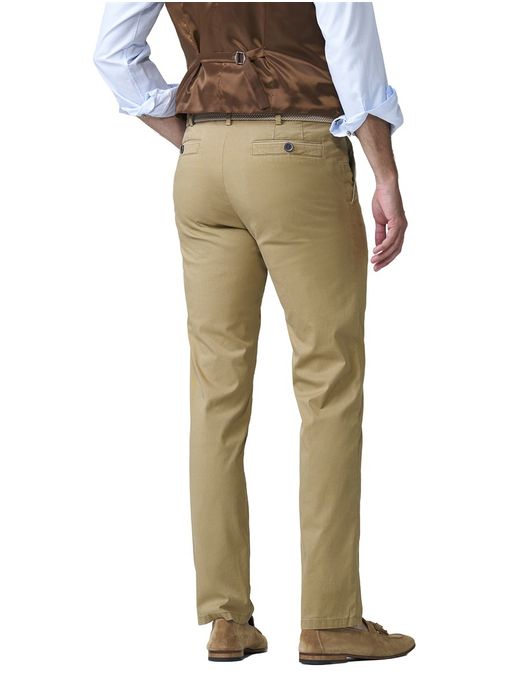 Meyer New York chino camel flat front effen