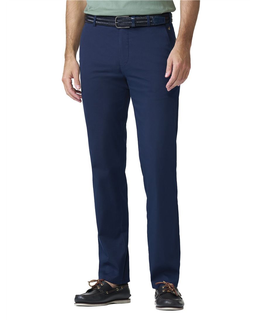 flat front chino donkerblauw Meyer Bonn zijde