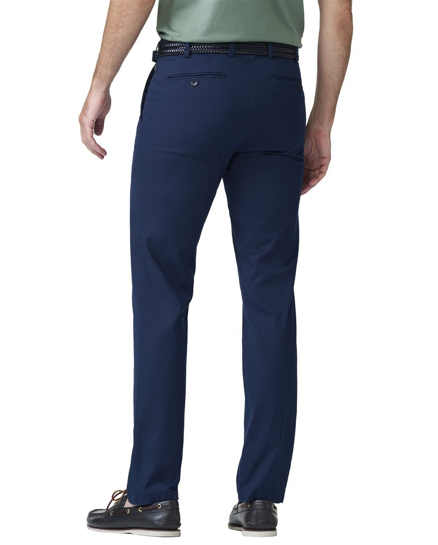 flat front chino donkerblauw Meyer Bonn zijde