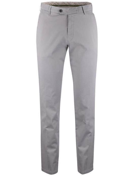 Meyer New York pantalon grijs normale fit flatfront