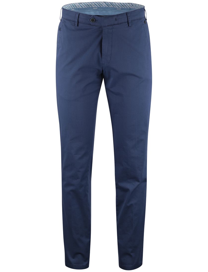 Pantalon flatfront model Meyer blauw normale fit