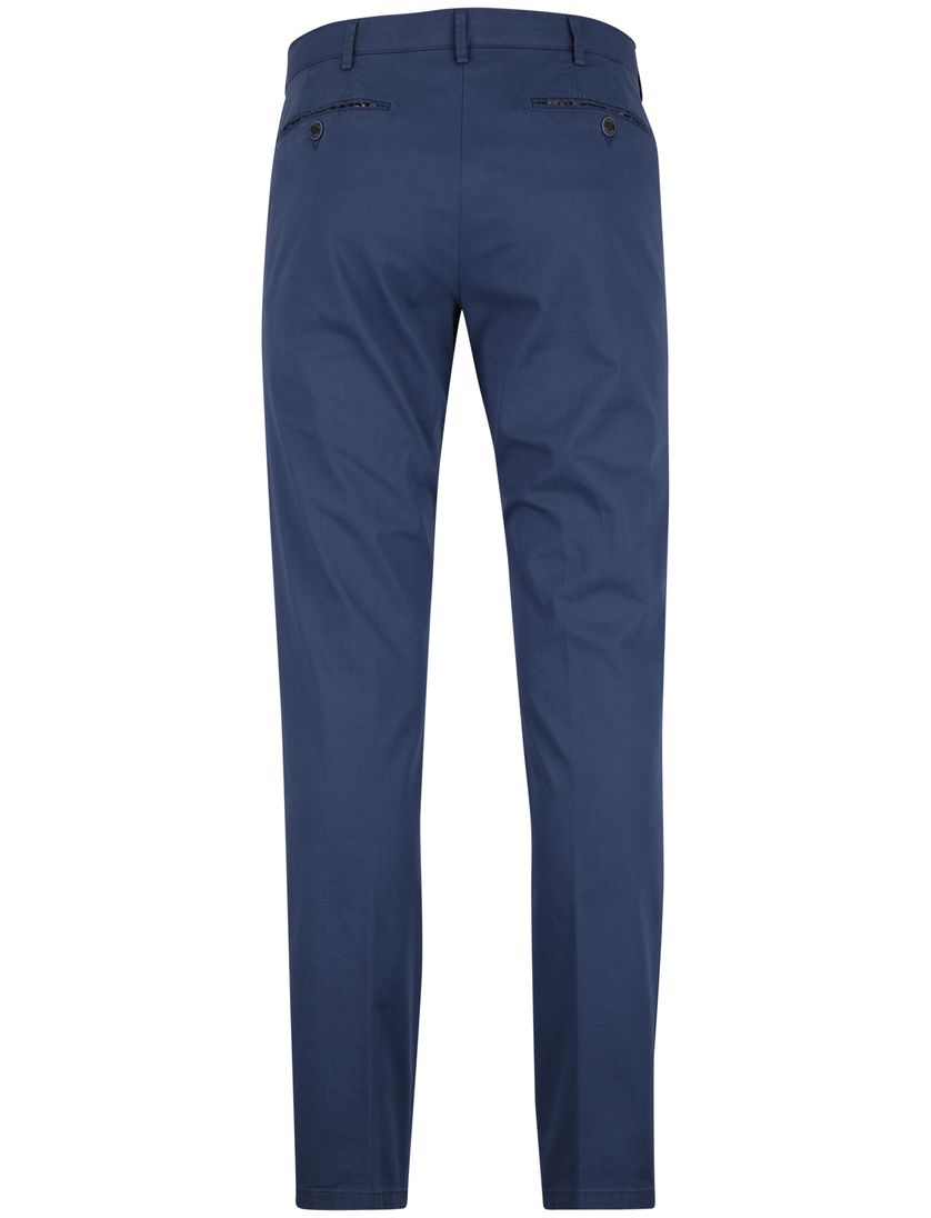 Pantalon flatfront model Meyer blauw normale fit
