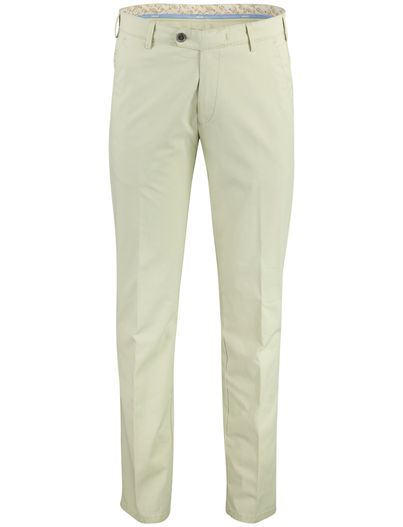 Meyer Beige pantalon Meyer normale fit flatfront zonder omslag