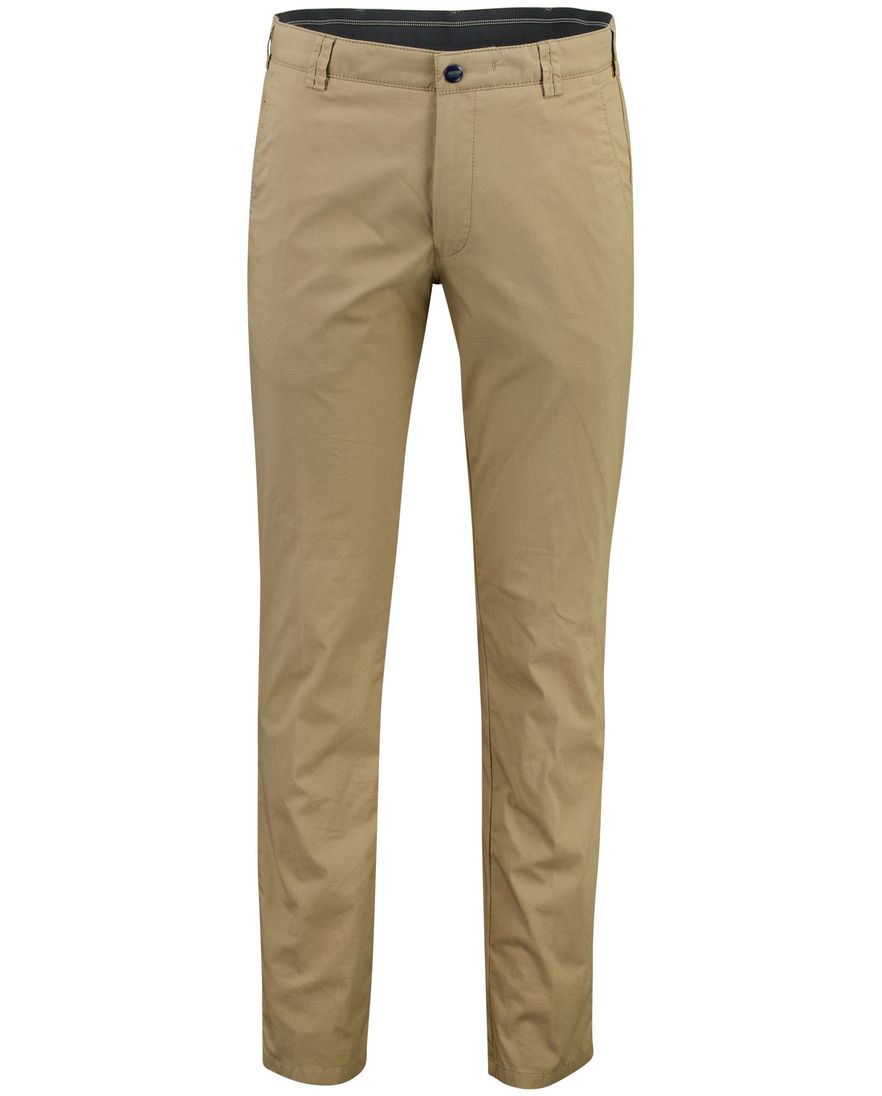 bruine pantalon Meyer zonder omslag normale fit