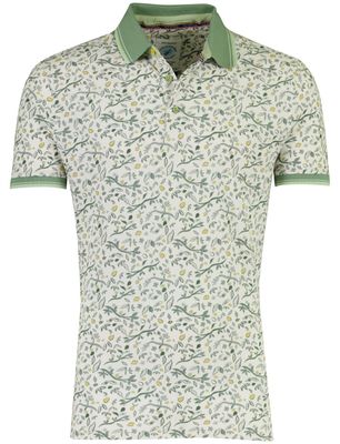 A Fish Named Fred Korte mouw polo A Fish Named Fred groen citrus print