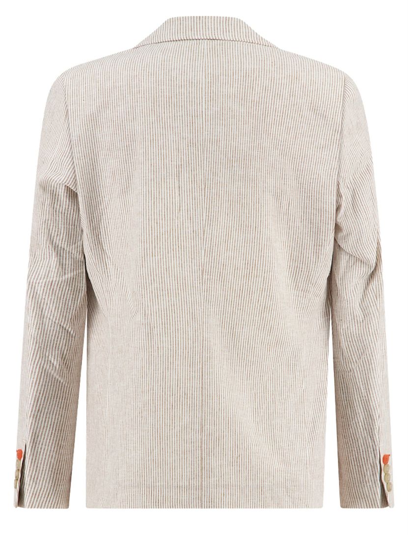 colbert A Fish Named Fred beige strepen slim fit