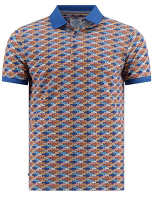 A Fish Named Fred multicolor poloshirt A Fish Named Fred print 3 knoops