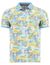 poloshirt korte mouw A Fish Named Fred print lichtblauw en geel