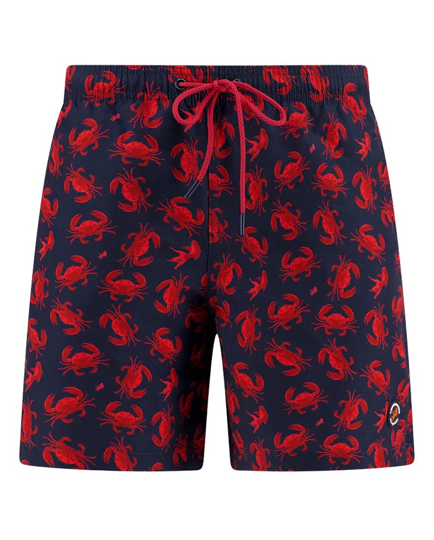 Navy zwembroek A Fish Named Fred normale fit