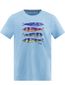 T-shirt met opdruk A Fish Named Fred lichtblauw 100% katoen