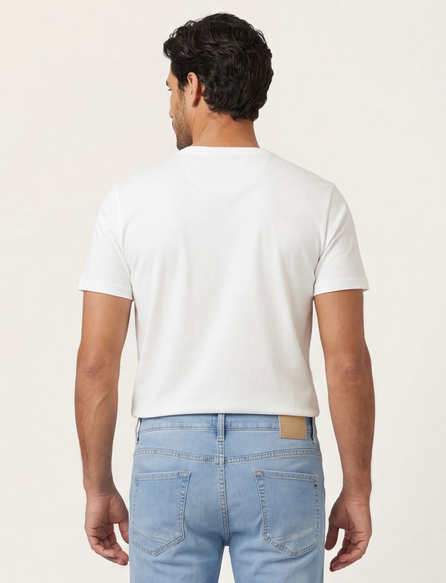 A Fish Named Fred T-shirt wit met print 100% katoen