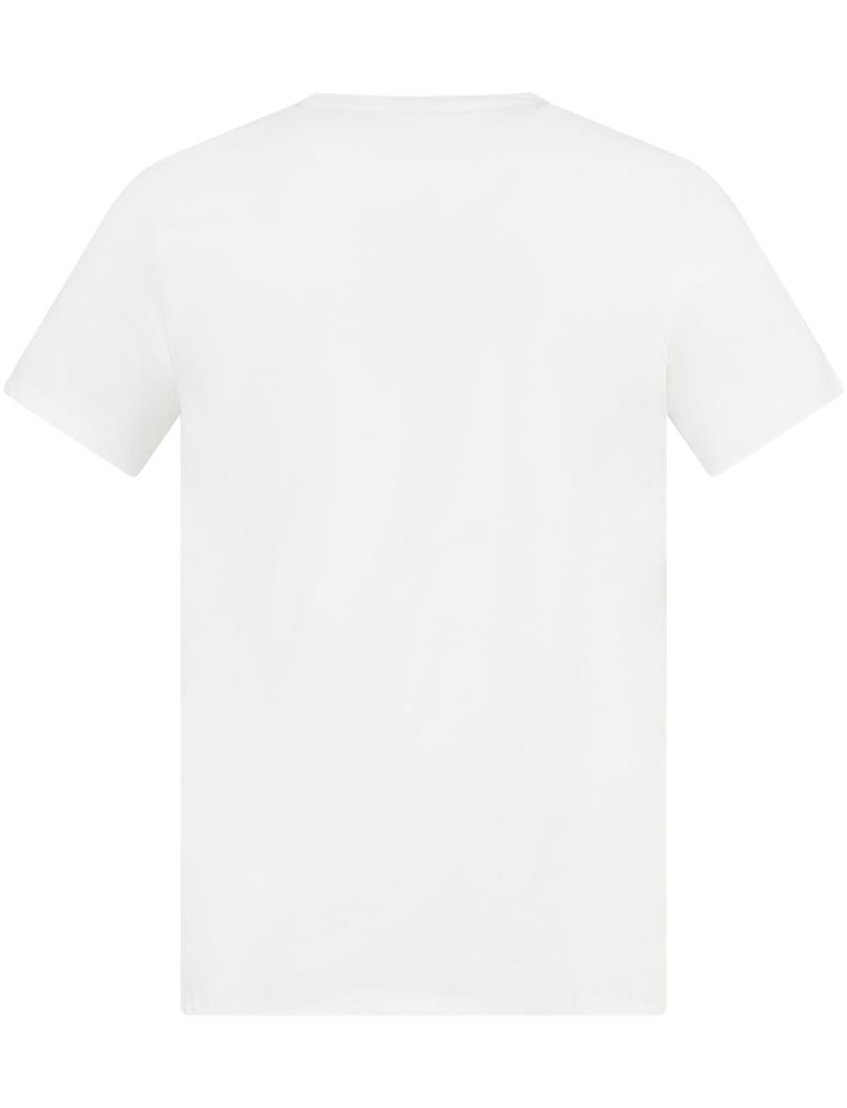 T-shirt wit met opdruk A Fish Named Fred katoen korte mouw