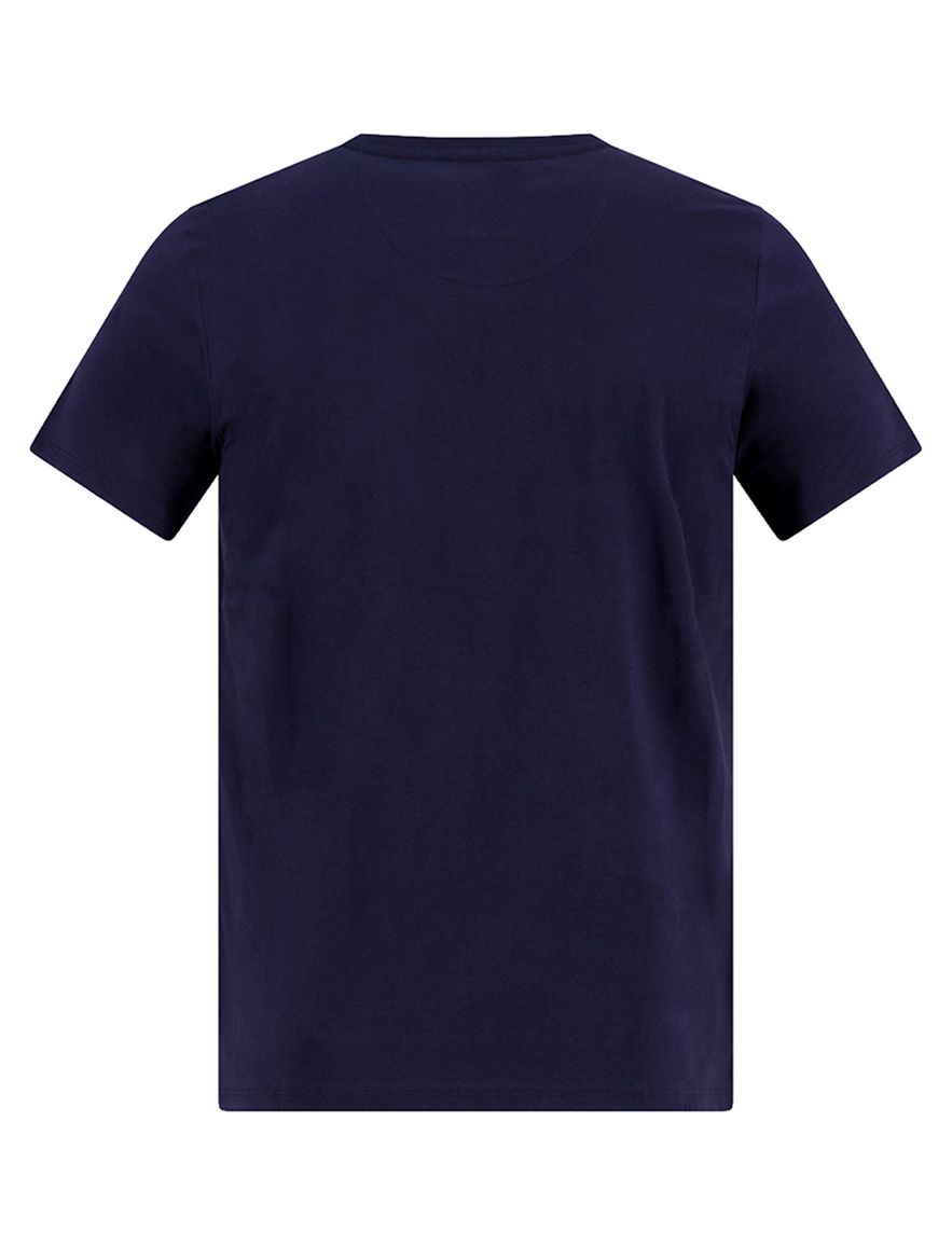 A Fish Named Fred T-shirt donkerblauw opdruk korte mouw