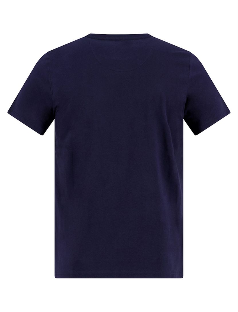 T-shirt korte mouwe A Fish Named Fred donkerblauw met opdruk katoen