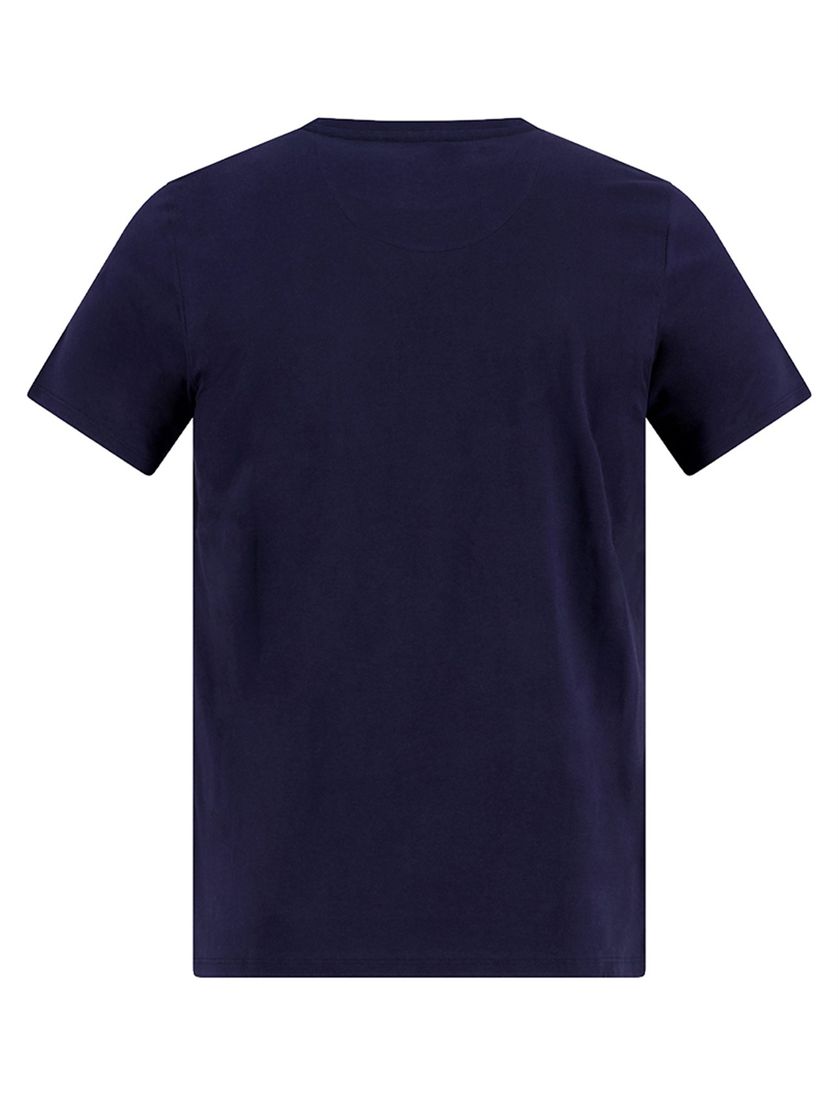 T-shirt korte mouwe A Fish Named Fred donkerblauw met opdruk katoen