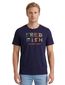 A Fish Named Fred T-shirt donkerblauw opdruk korte mouw