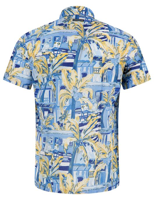 A Fish Named Fred overhemd korte mouw blauw