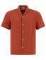 overhemd oranje effen korte mouw A Fish Named Fred 100% katoen
