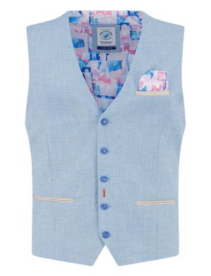 A Fish Named Fred A Fish Named Fred gilet lichtblauw effen binnen print