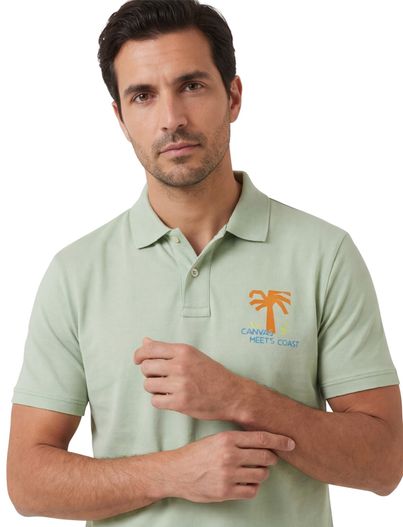 A Fish Named Fred T-shirt groen backprint A Fish Named Fred 100% katoen korte mouw