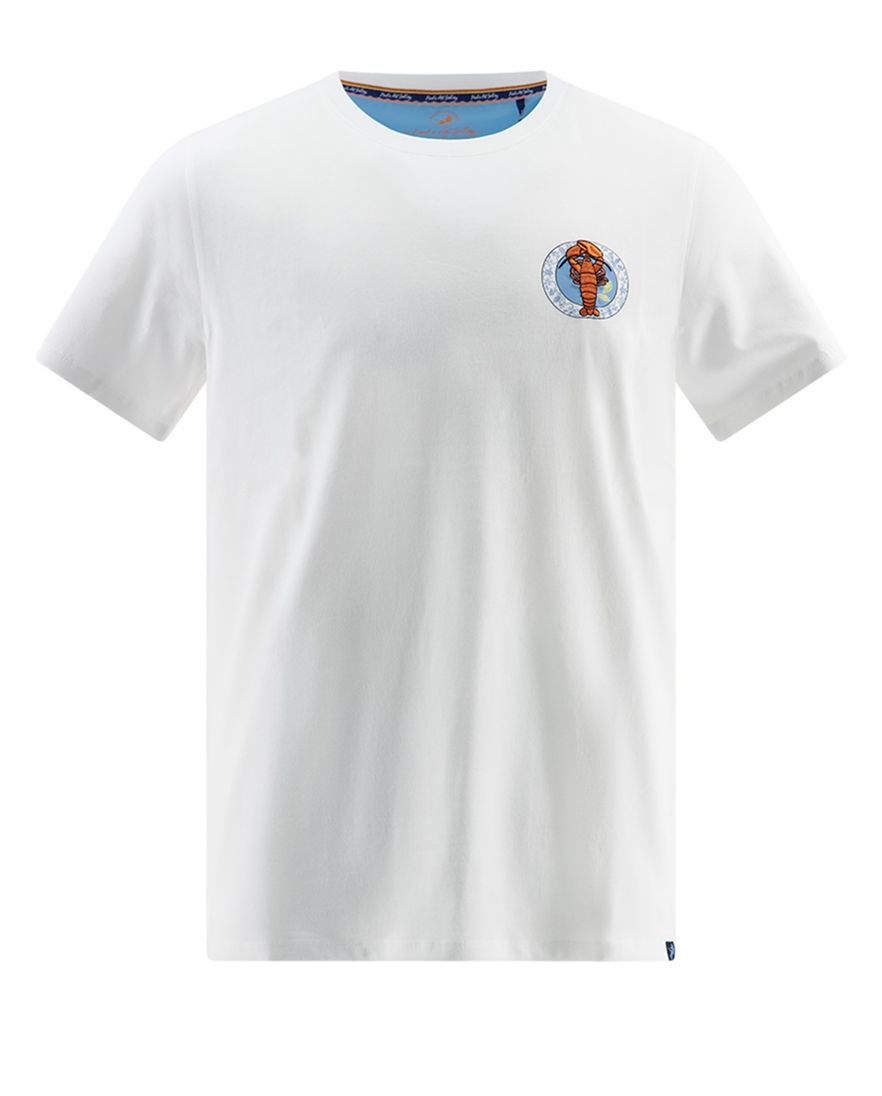 T-shirt wit A Fish Named Fred met backprint en logo