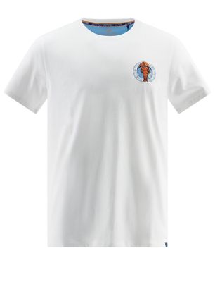 A Fish Named Fred T-shirt wit backprint A Fish Named Fred korte mouw ronde hals