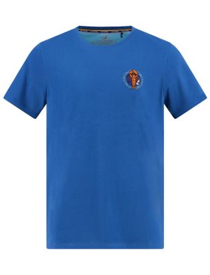 A Fish Named Fred T-shirt blauw met backprint A Fish Named Fred 100% katoen