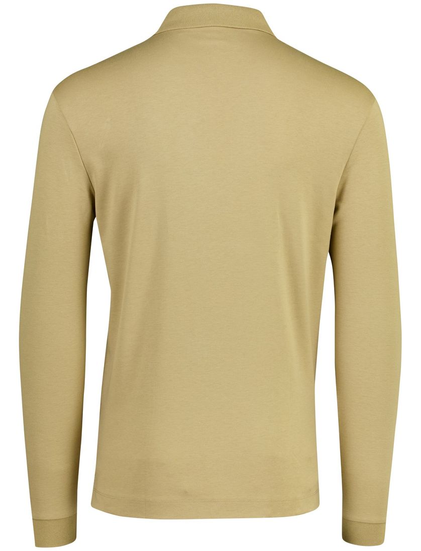 beige poloshirt Boss Black Pado jersey effen