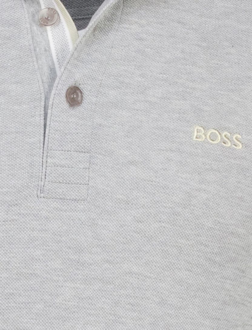 Poloshirt Boss Green paddy 3 knoops grijs pique