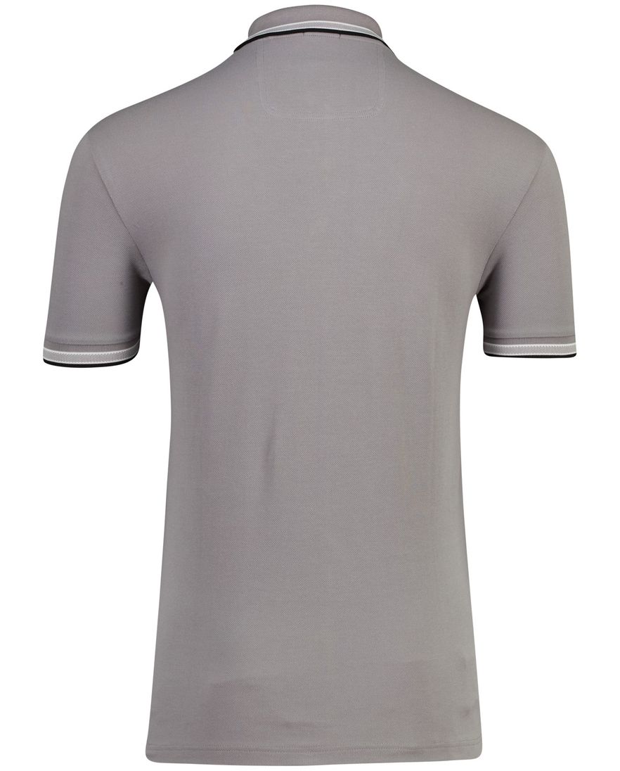 Boss Green Paddy poloshirt grijs met zwart logo