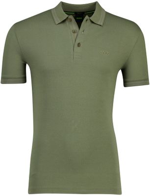 Hugo Boss Polo Boss Green Paddy regular fit logo groen