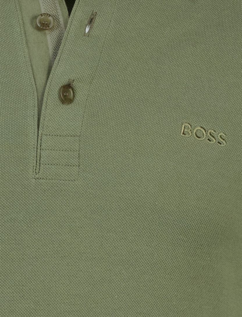 Polo Boss Green Paddy regular fit logo groen