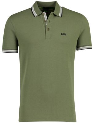 Hugo Boss Boss Green Paddy poloshirt regular fit groen 3 knopen
