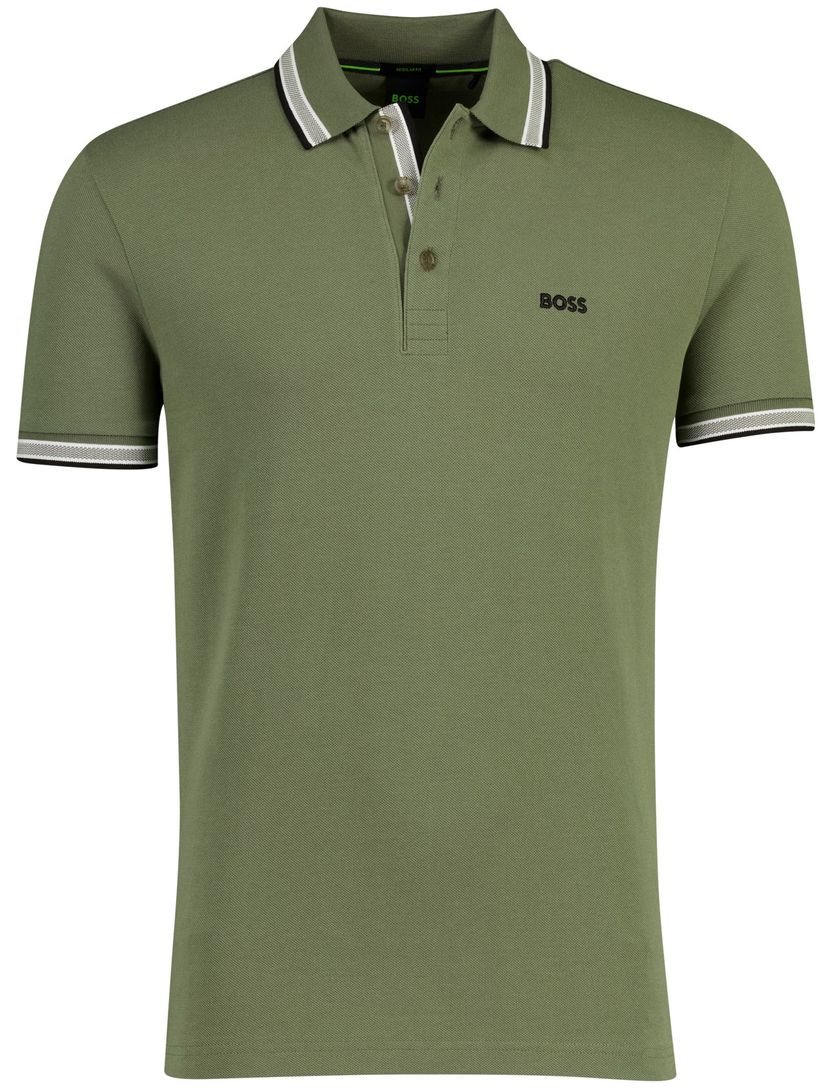 Poloshirt Boss Green Paddy groen regular fit met logo