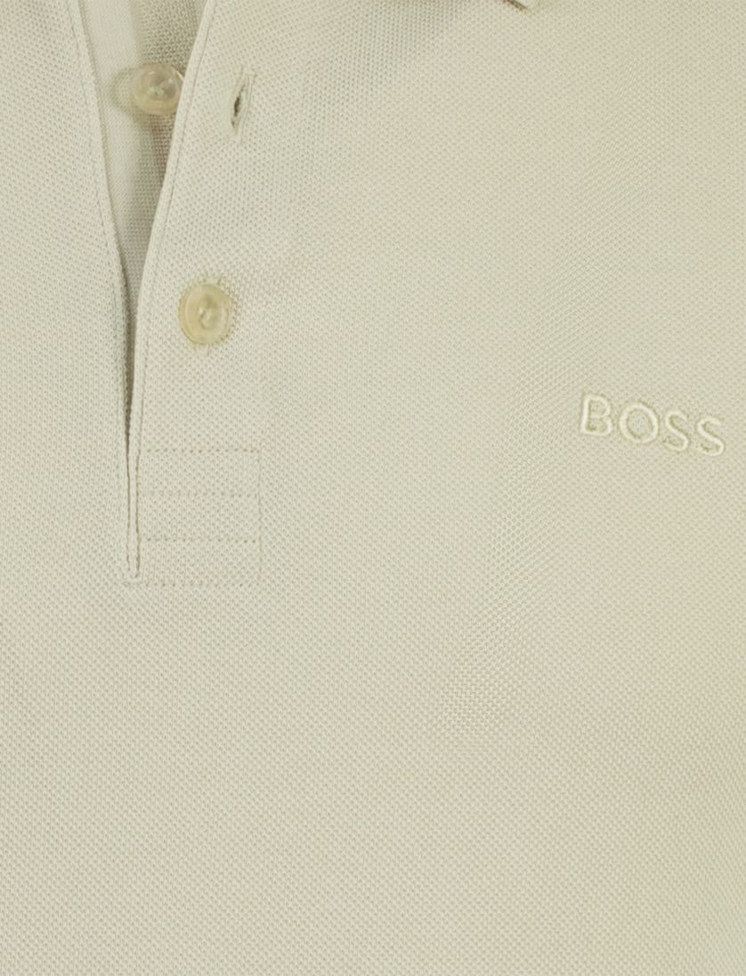 Poloshirt Boss Green Paddy beige 3 knoops pique
