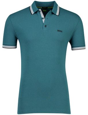 Hugo Boss Boss Green Paddy polo regular fit pique blauw 3 knopen