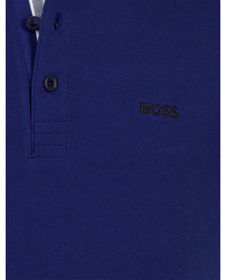 Boss Green Paddy polo regular fit donkerblauw effen