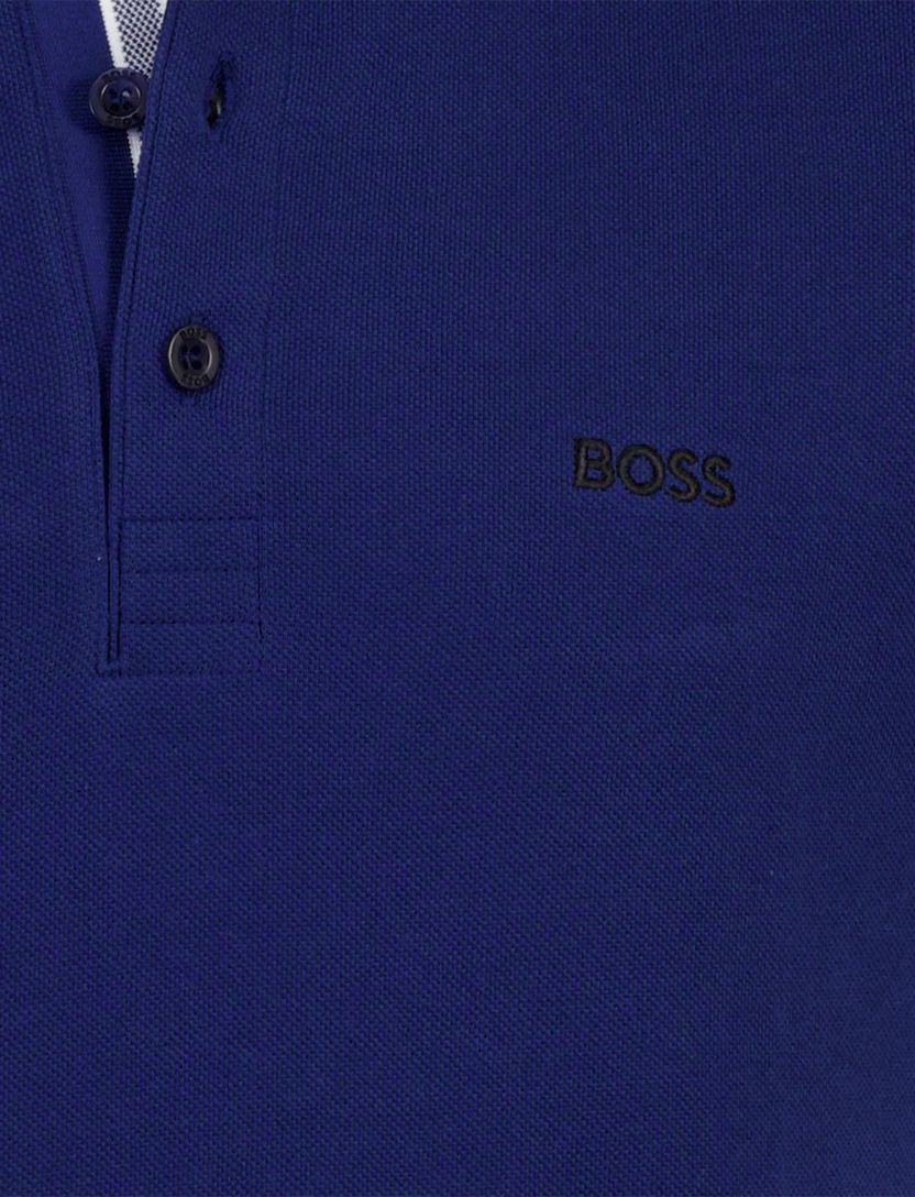 Poloshirt Boss Green Paddy donkerblauw logo 3 knopen