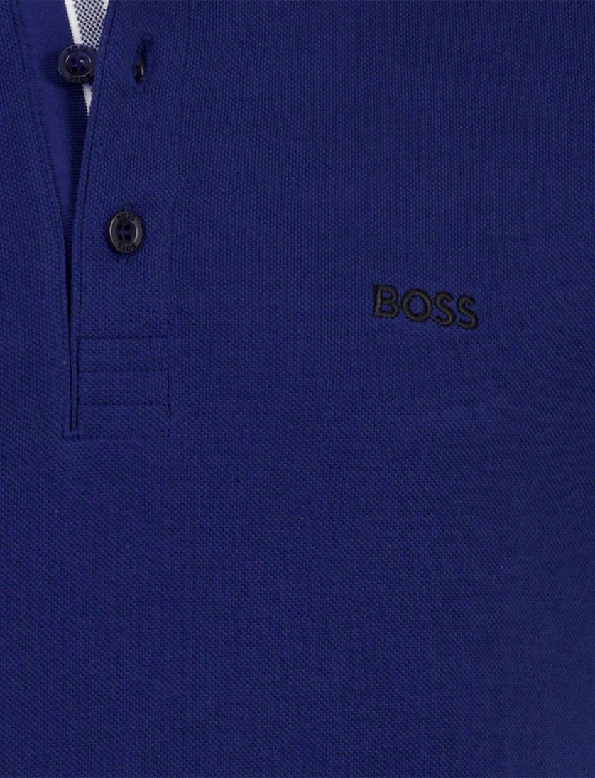 Poloshirt Boss Green Paddy donkerblauw logo 3 knopen