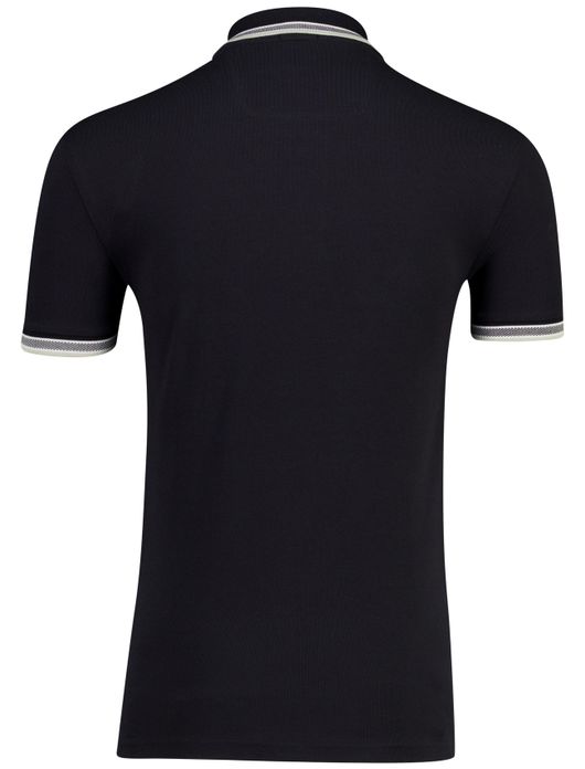 Boss Green Paddy poloshirt pique zwart effen