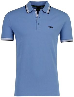 Hugo Boss Boss Green Paddy polo regular fit blauw 3 knoops
