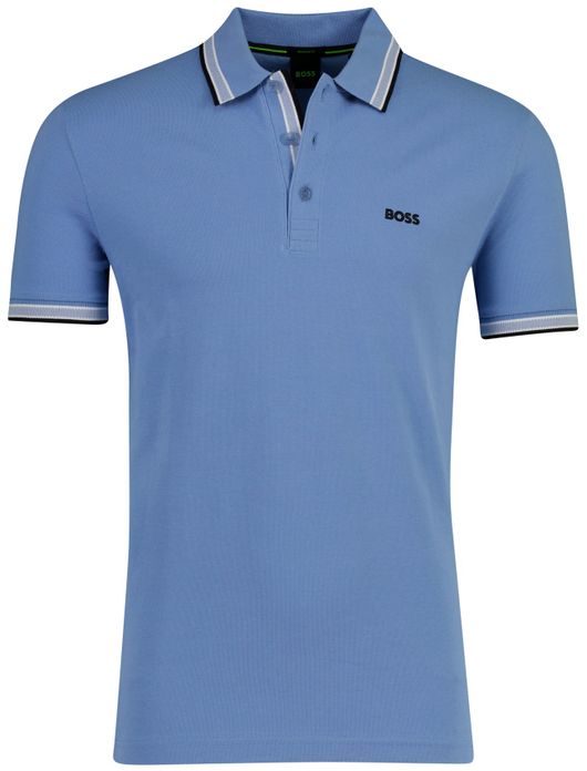 Boss Green Paddy regular fit poloshirt blauw pique