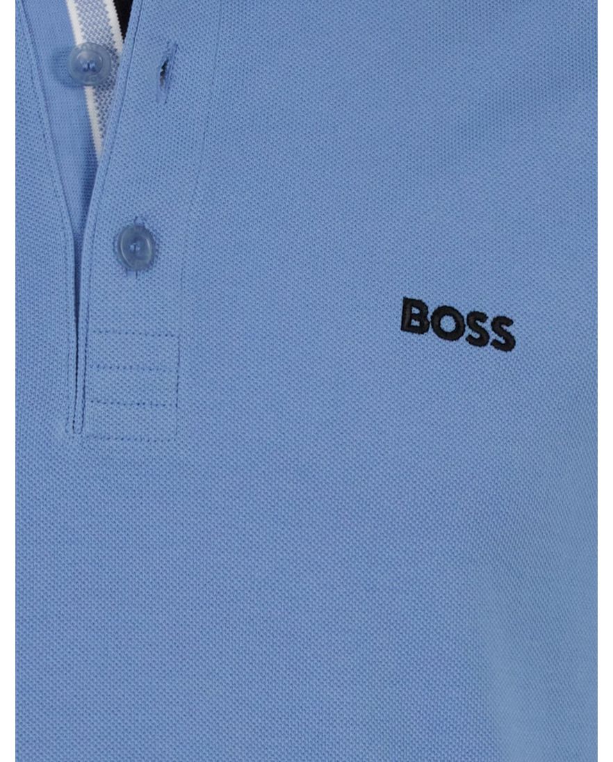 Boss Green Paddy polo regular fit blauw 3 knoops