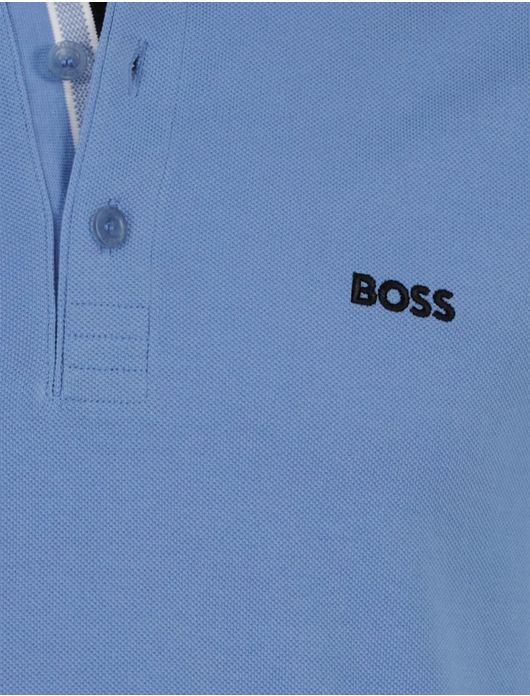 Boss Green Paddy regular fit poloshirt blauw pique