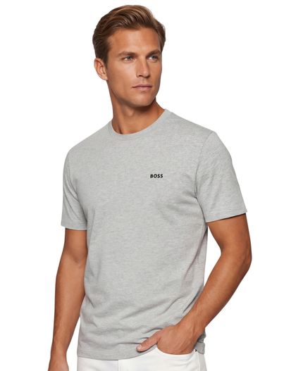 Hugo Boss t-shirt Boss Green tee stretch grijs logo