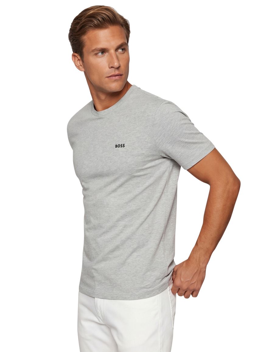 Boss Green tee t-shirt grijs logo katoen