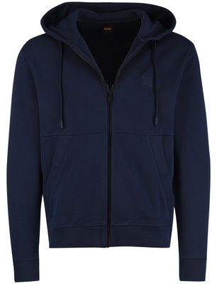 Hugo Boss Zetalky sweatvest BOSS Orange navy ritssluiting en capuchon