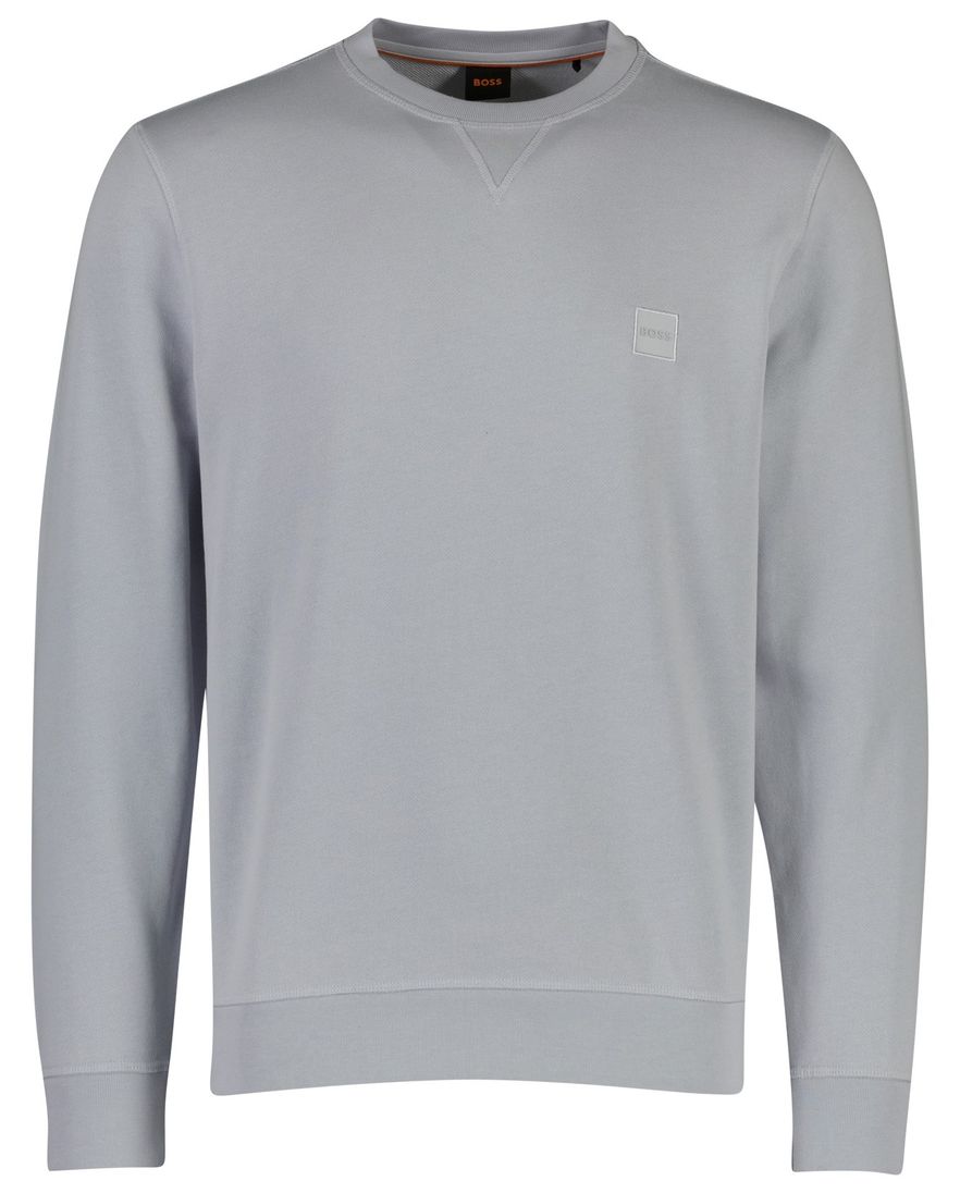 Lichtblauwe trui ronde hals Boss Orange Westart