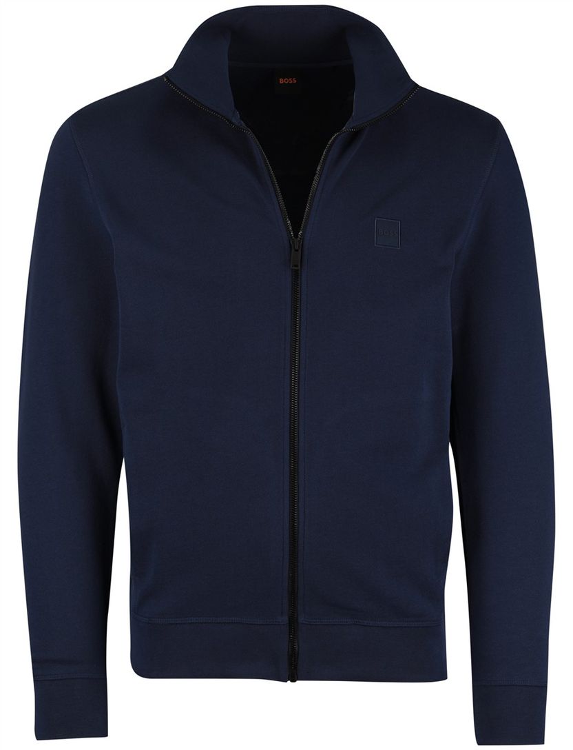 Vest Zestart BOSS Orange navy ritssluiting en hoge hals